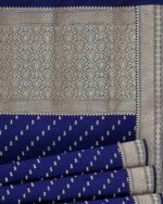 Women Satin Banarasi Saree with Resham Booti - Image 3