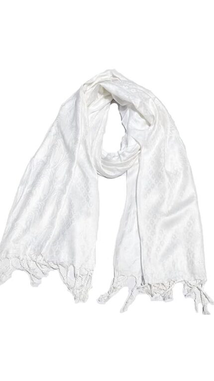 Women And Girl's Fancy Viscose Self Jaquard 3D Design Scarf, Stole