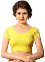Women's Stretchable Readymade Saree Blouse Crop Top Choli Pack of 3||Readymade||Stretchable||Festive Collection