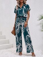 Women's Cotton Blend Co Ord Set For Women | Co Ord Set For Women Stylish | Festive Co Ord Set For Women | Travel Co Ord Set For Women | Half Sleeve Women's Co-Ord Set - Image 2