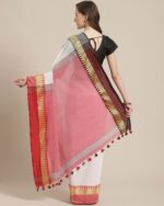 Pure Handloom Jamdhani Bengal Tant Saree - Image 2