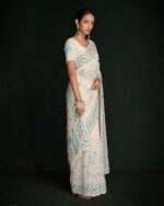 Embroidered Embellished Saree - Image 2