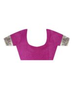 Woven Saree with Contrast Border - Image 4