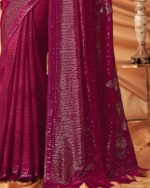 Women Embellished Saree with Lace Border - Image 4