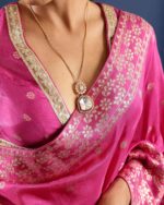 Women Floral Print Saree with Contrast Border - Image 2