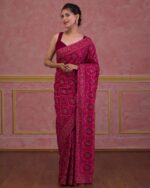 Women Embroidered Saree with Blouse Piece