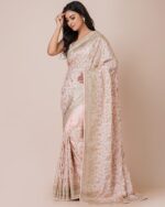 Women Embroidered Saree with Blouse Piece - Image 4