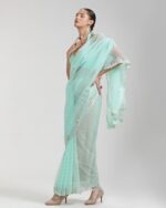 Women Ethnic Lace Saree - Image 3