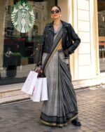 Women Ethnic Lace Saree - Image 3